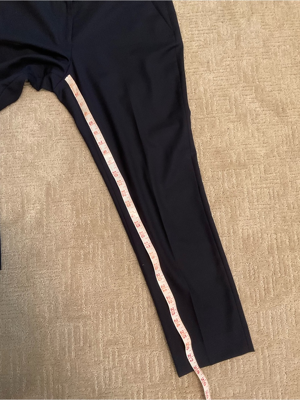 💙J.Crew Super 120s Navy Wool Ankle Straight Pants 8 Minimalist Quiet Luxury EUC - Picture 10 of 10